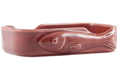 Keramik-Sardine - Bordeauxrot