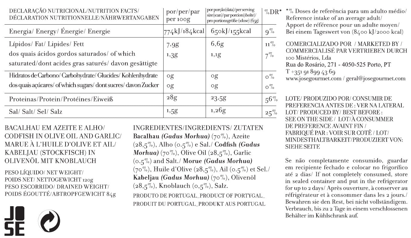 Bacalhau em Azeite e Alho