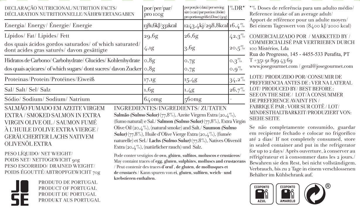 Salmão Fumado em Azeite