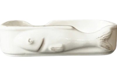 Keramik-Sardine - Weiß