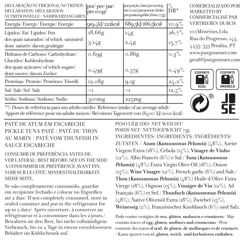 Thunfischpastete in Escabeche-Soße