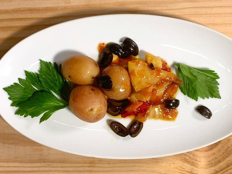 Kabeljau nach Caldeirada-Art (Eintopf)