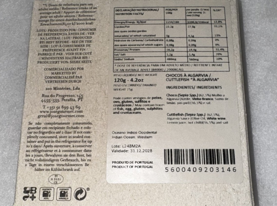 Sepia nach Algarve-Art